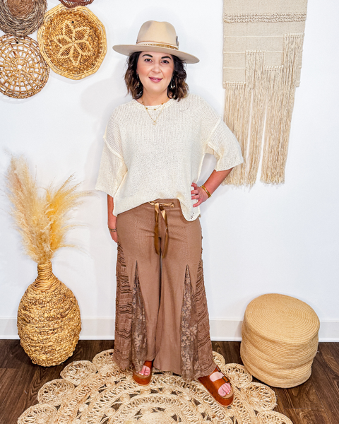 Garden Mirage Lace Pants (Cocoa)