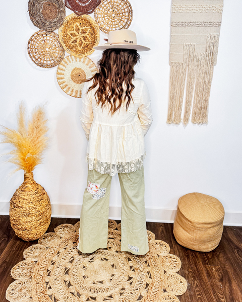 Patchwork Pants (Baby Grass)