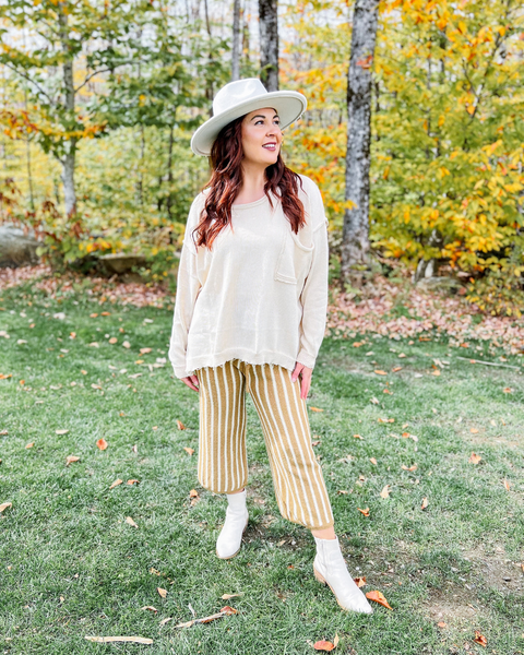 Harvest Hues Cropped Sweater Pants