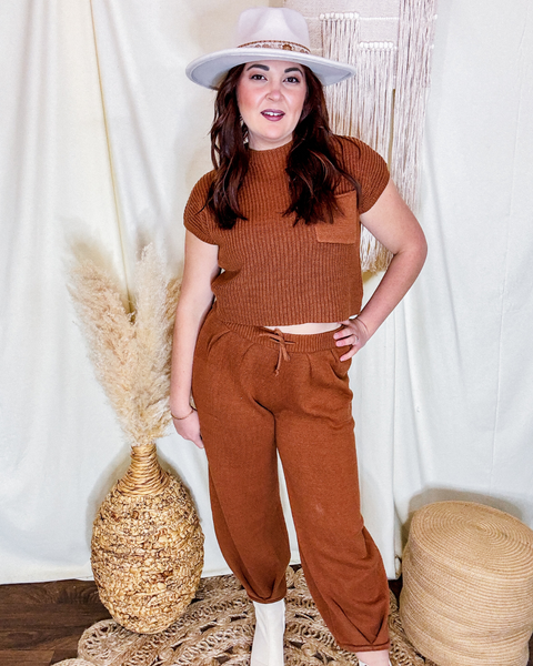 Stay Awhile Knit Pants (Toffee)