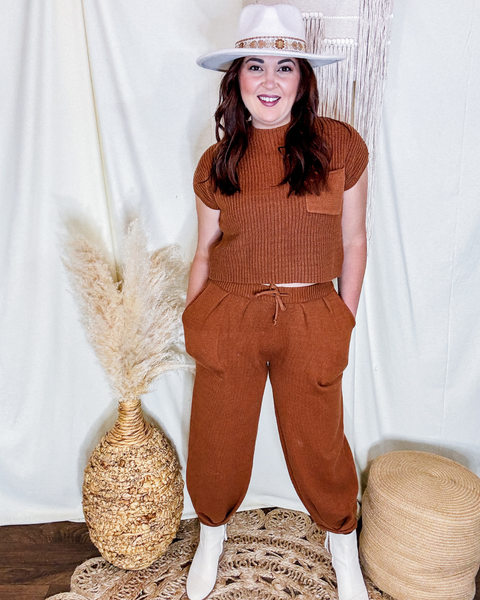 Stay Awhile Knit Pants (Toffee)