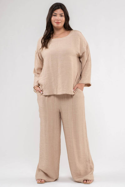 PLUS Lightweight High Rise Pants (Khaki)