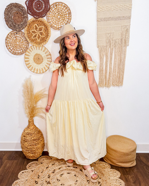 Bubbly Off Shoulder Maxi Dress