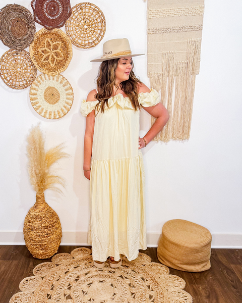 Bubbly Off Shoulder Maxi Dress