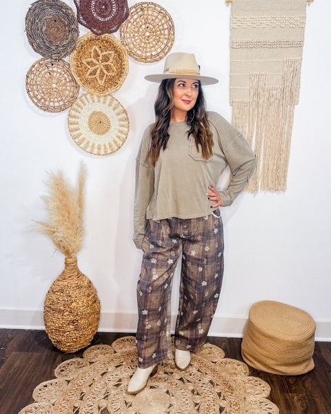 Cozy Harvest Waffle Terry Top