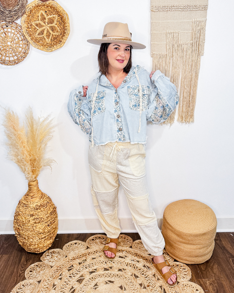 Spring Florals Jacket (Denim)