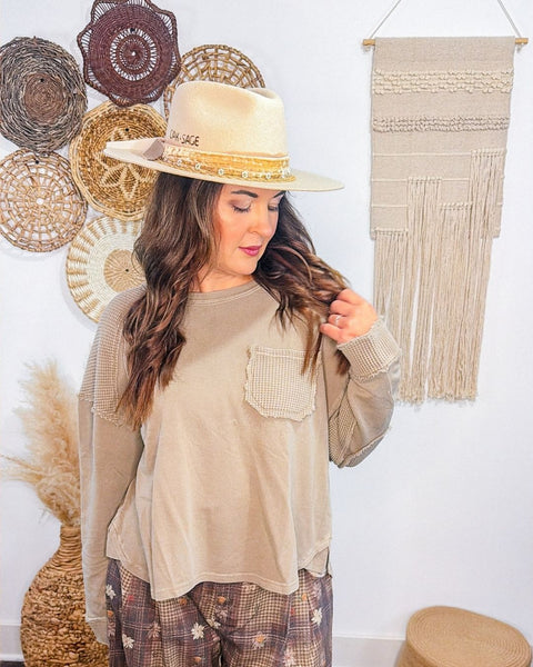 Cozy Harvest Waffle Terry Top