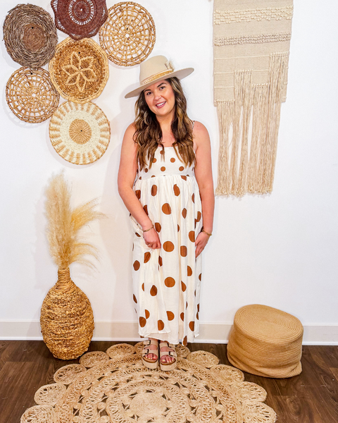 Dreamer’s Polka Dot Midi Dress