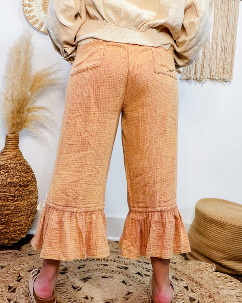 Sienna Sunset Ruffle Hem Bloomer Pants