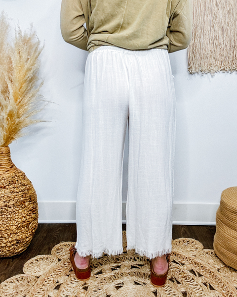 Luna Linen Blend Wide Leg Pants