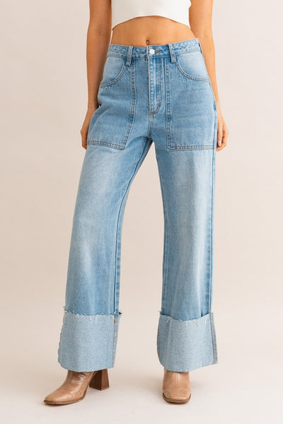 Hale High Rise Cuffed Denim