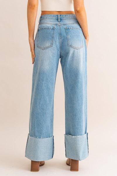 Hale High Rise Cuffed Denim