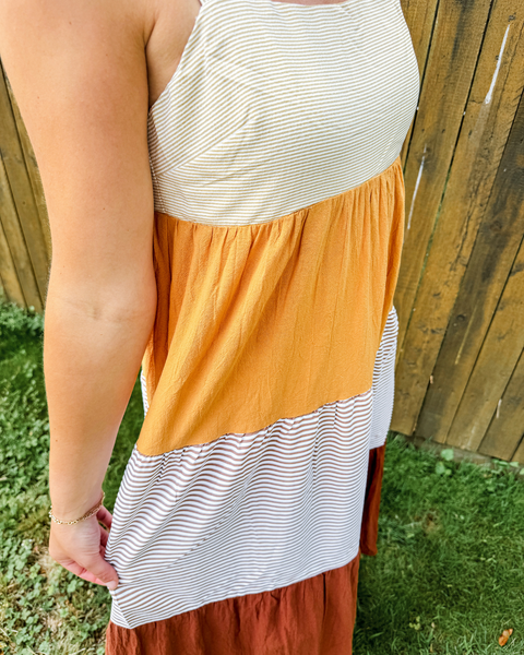 Weekapaug Color Block Midi Dress