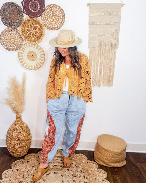 Harvest Rust & Paisley Denim