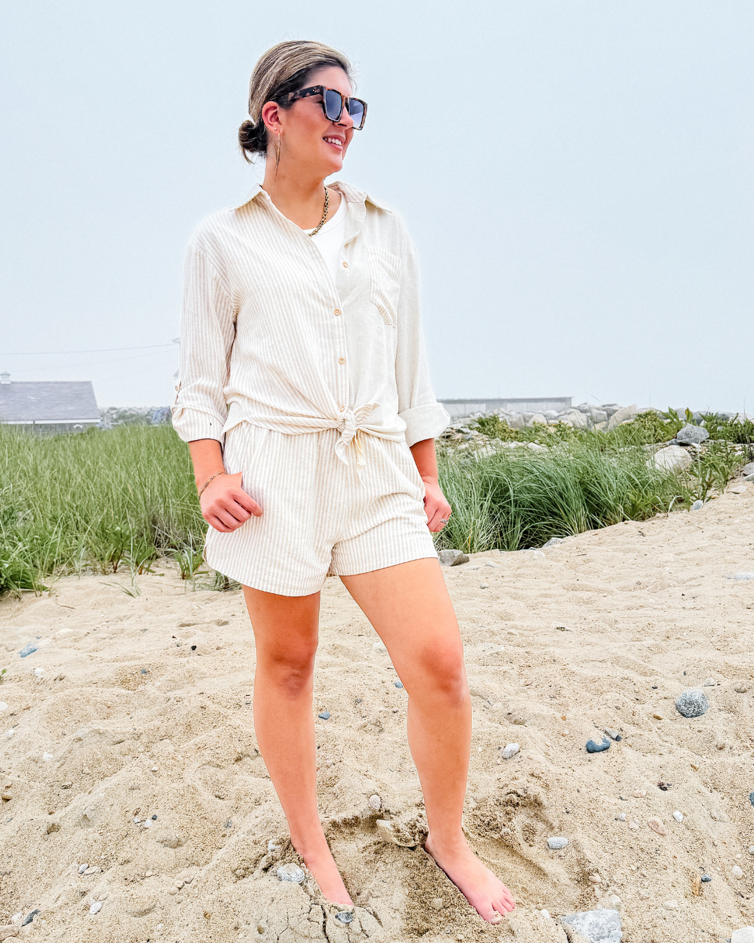 Avondale Striped Linen Shorts