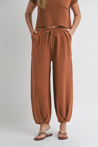 Stay Awhile Knit Pants (Toffee)