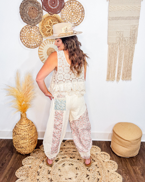 Wildflower Ruffle Crochet Tank