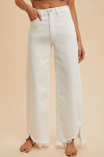 Shoreline High Rise Straight Leg Distressed Jeans