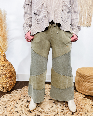 Macha Breeze Thermal Knit Pants (Faded Olive)