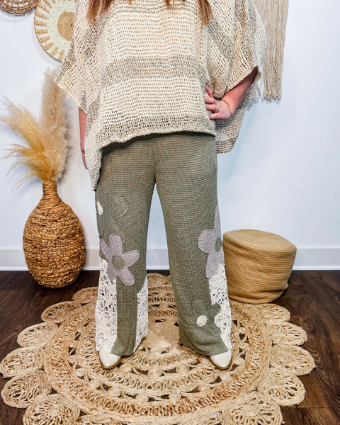 Meadow Bloom Floral Patch Pants