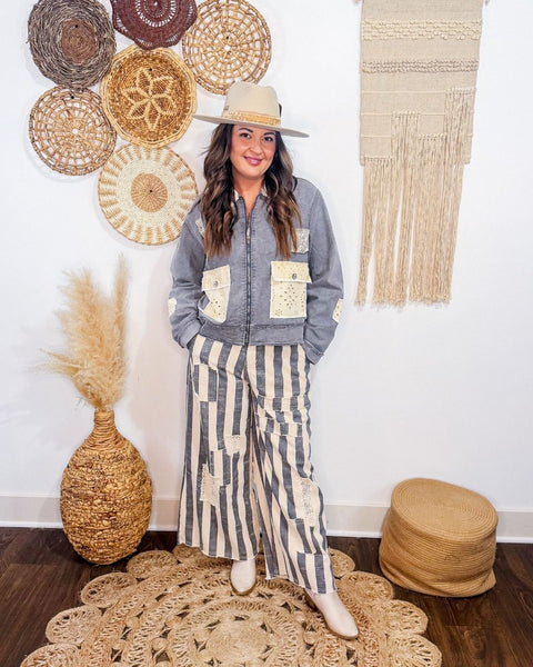 Rustic Stripe + Patchwork Pant