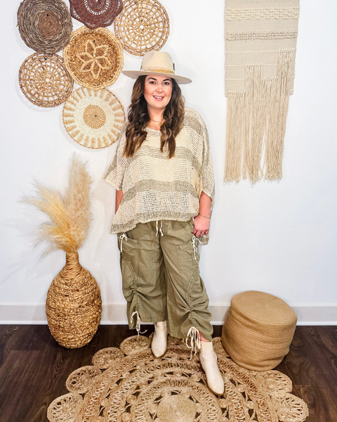 Breezey Stripe Oversized Top