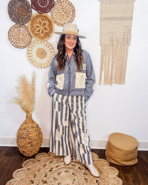 Rustic Stripe + Patchwork Pant