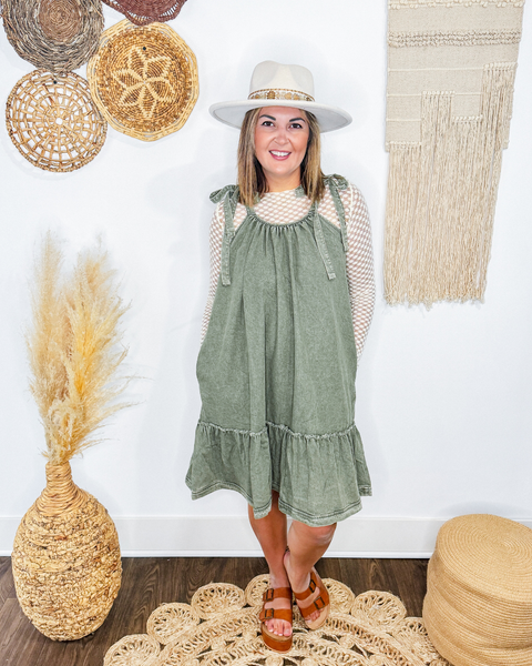 Mellow Meadow Tie Dress