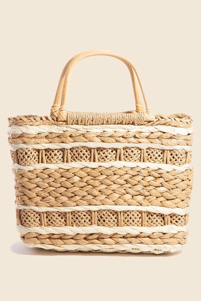 Intricate Basket Weave Square Hand Bag: KA