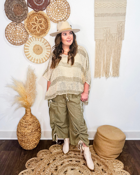 Breezey Stripe Oversized Top