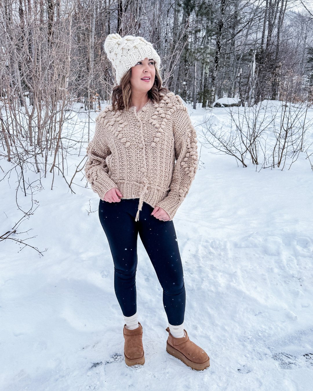 Slopeside Chic Hand Crochet Cardigan