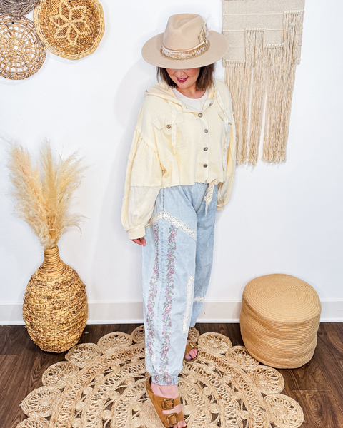 Tatum Thermal Waffle Jacket (Cream)