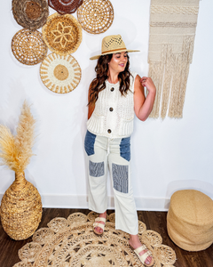 Coastal Charm Button Vest