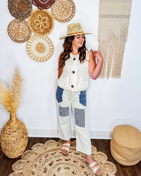 Coastal Charm Button Vest