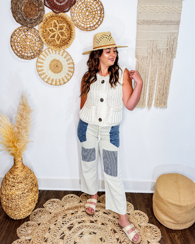 Coastal Charm Button Vest