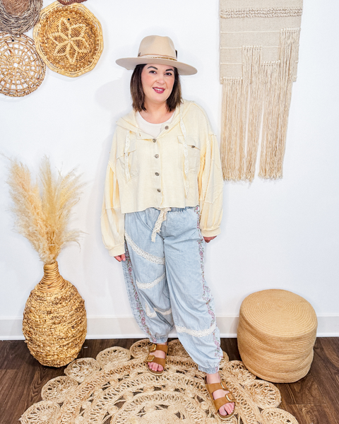 Tatum Thermal Waffle Jacket (Cream)