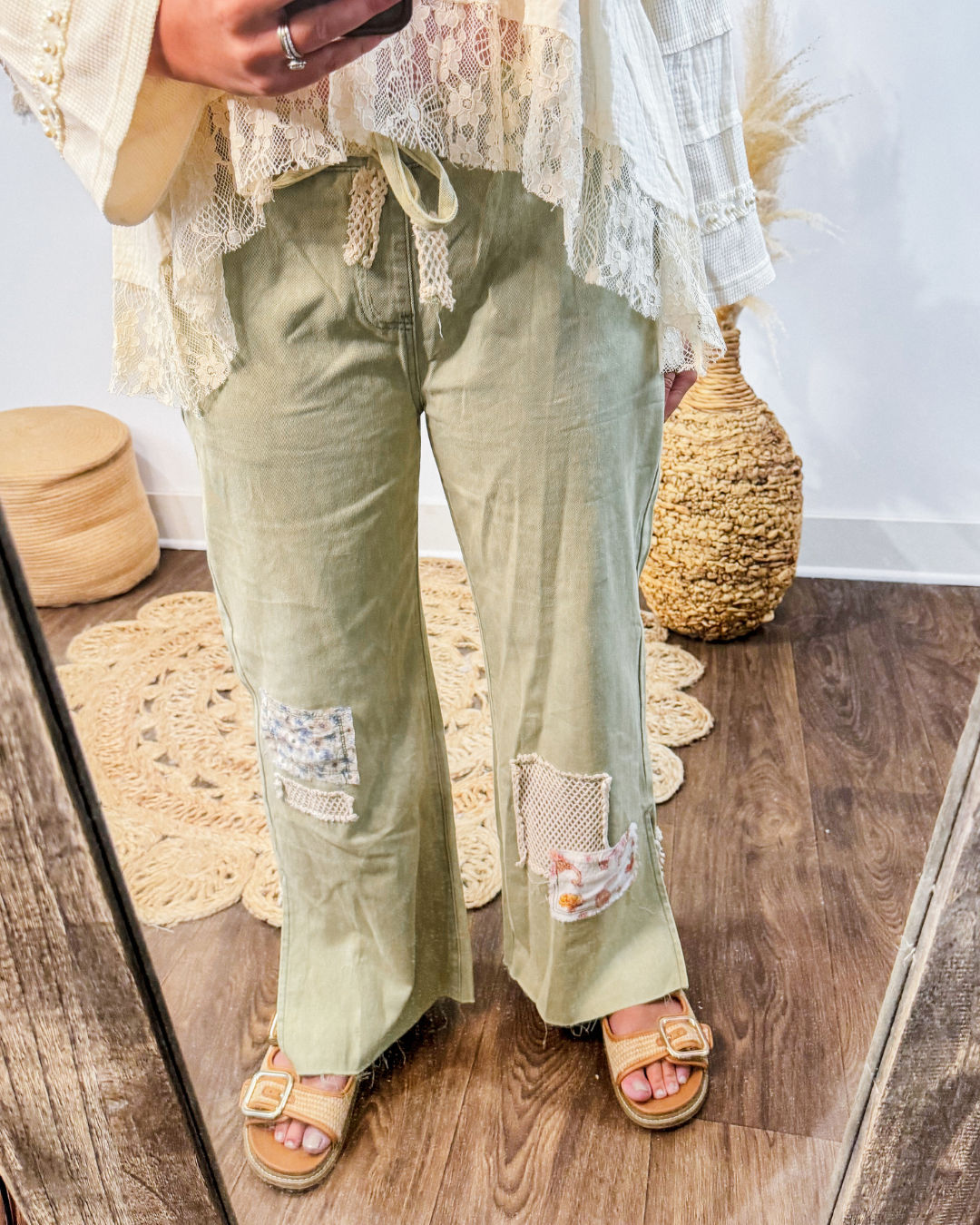 Patchwork Pants (Baby Grass)