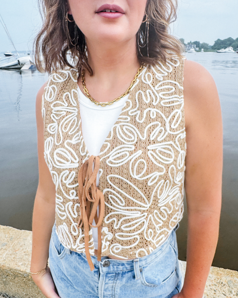 The Westerly Embroidered Vest