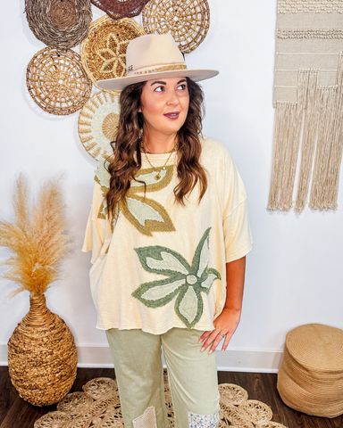Autumn Blossom Patchwork Top