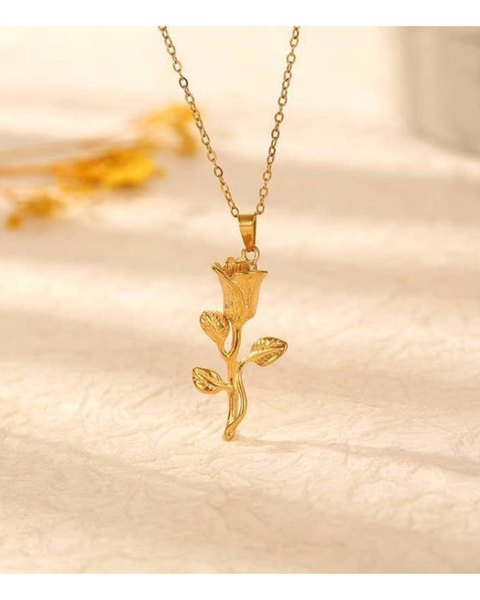 18K Stainless Steel Rose Necklace