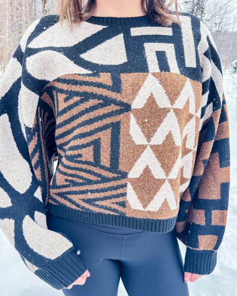 Chalet Geometric Colorblock Sweater