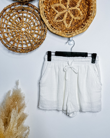 Gayle Gauze Shorts (White)