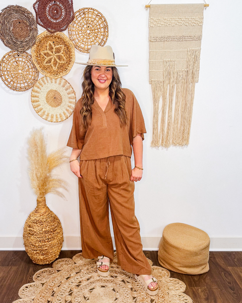 Cabana Linen Woven Pants (Rattan)