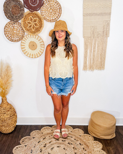 Seashell Daydream Eyelet Top
