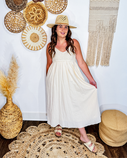 Ostra Crochet Sun Dress (Oatmeal)