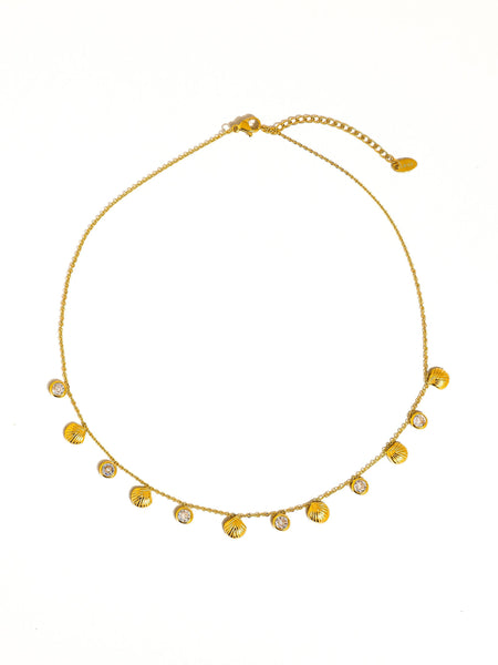 Sylvain 18K Gold Non-Tarnish Shell Charm Necklace