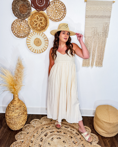 Ostra Crochet Sun Dress (Oatmeal)