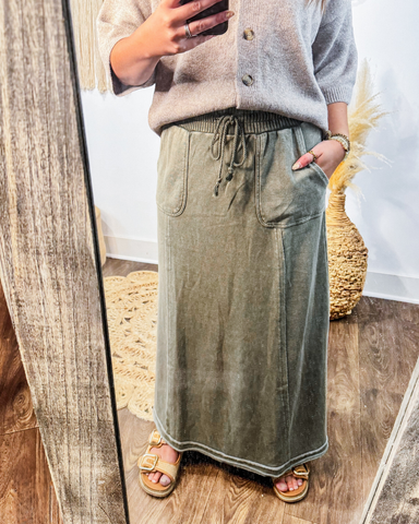 Mosswood Maxi Skirt (Olive)