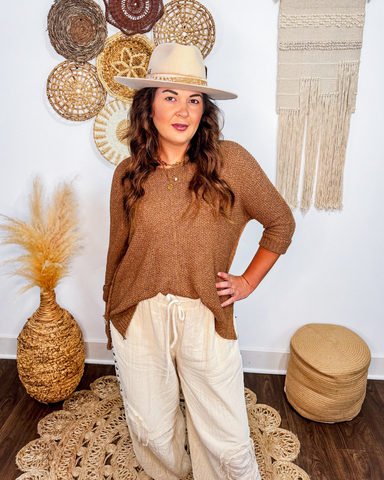 Crewneck Knit Sweater (Coco)