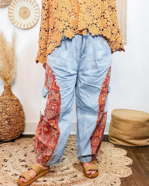Harvest Rust & Paisley Denim